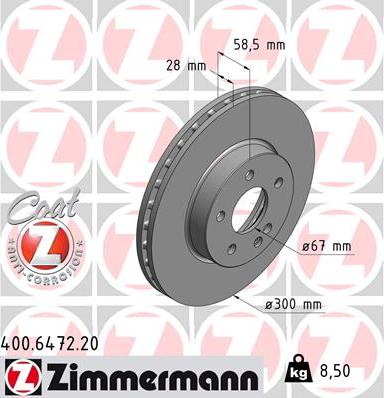 Zimmermann 400.6472.20 - Kočioni disk www.molydon.hr