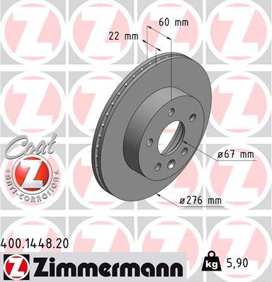 Zimmermann 400.1448.20 - Kočioni disk www.molydon.hr