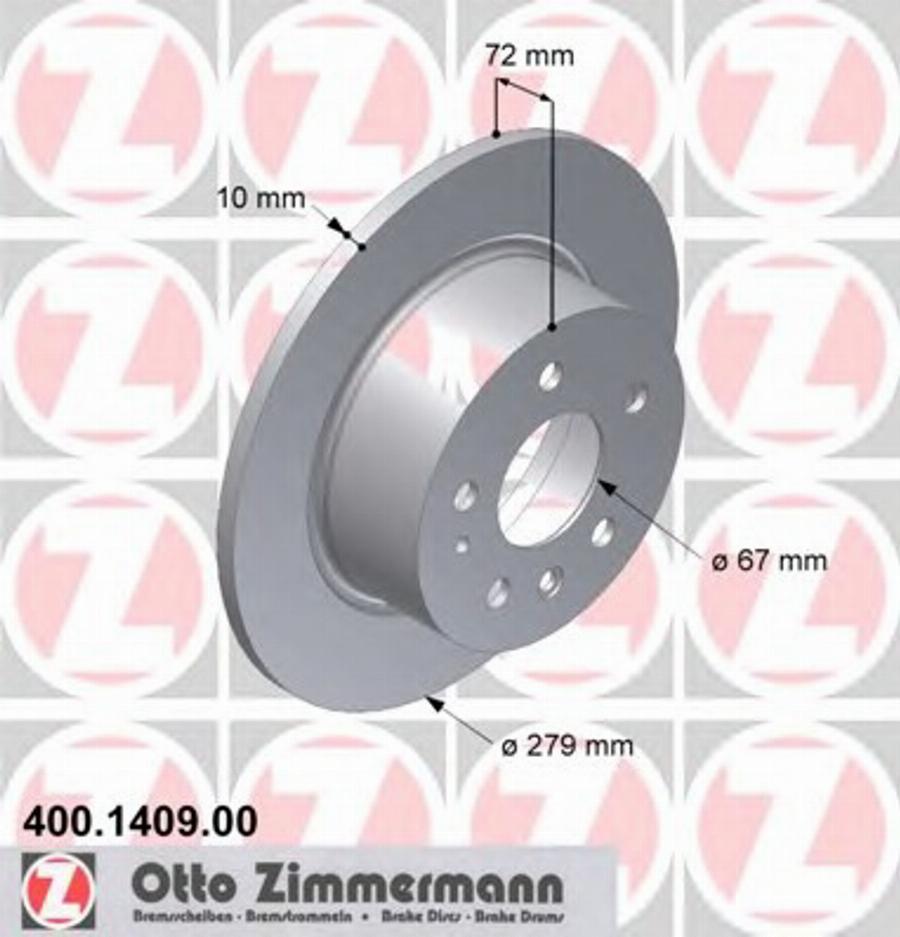 Zimmermann 400 1409 00 - Kočioni disk www.molydon.hr