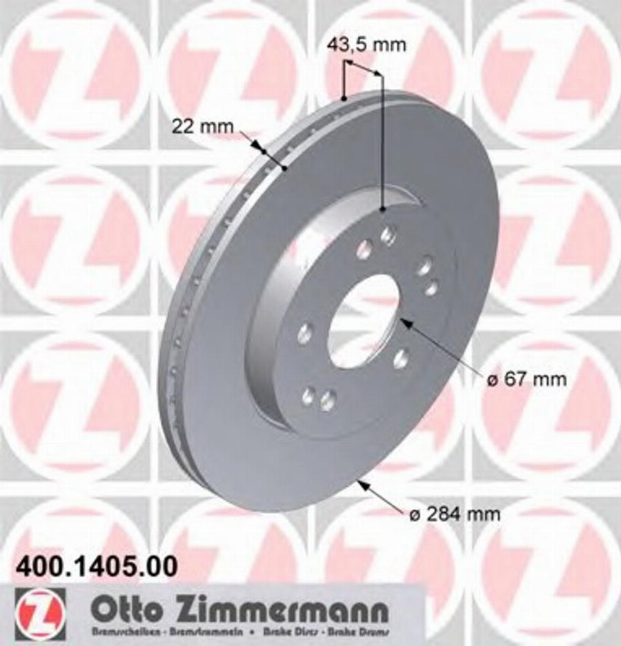 Zimmermann 400 1405 00 - Kočioni disk www.molydon.hr