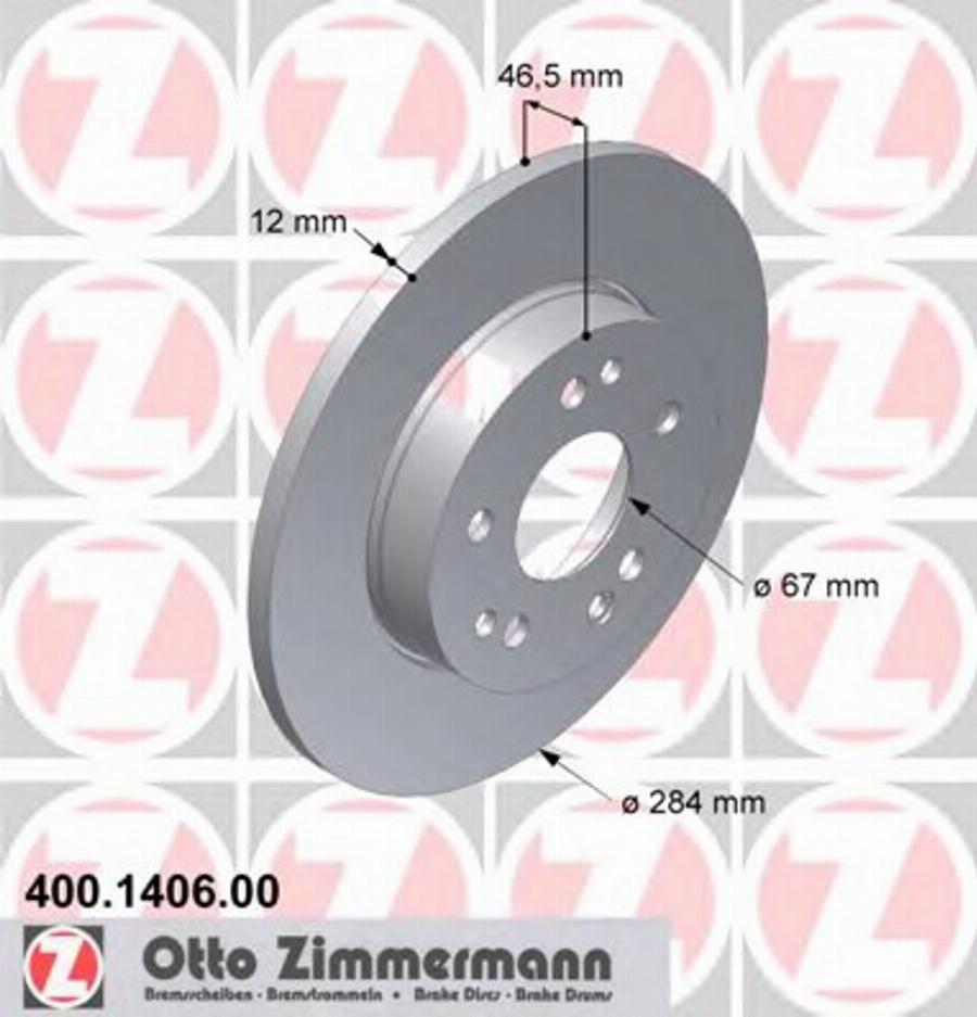 Zimmermann 400 1406 00 - Kočioni disk www.molydon.hr