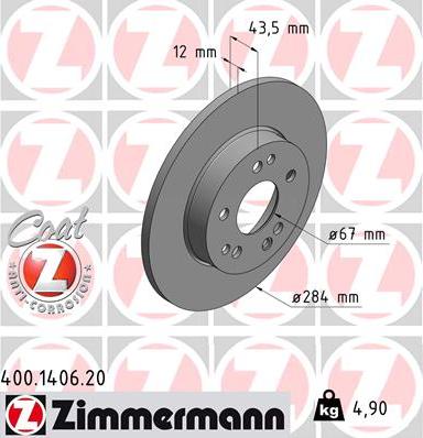 Zimmermann 400.1406.20 - Kočioni disk www.molydon.hr