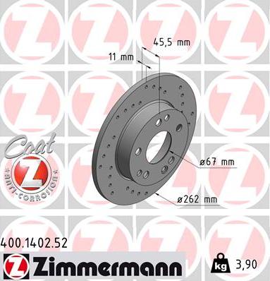 Zimmermann 400.1402.52 - Kočioni disk www.molydon.hr