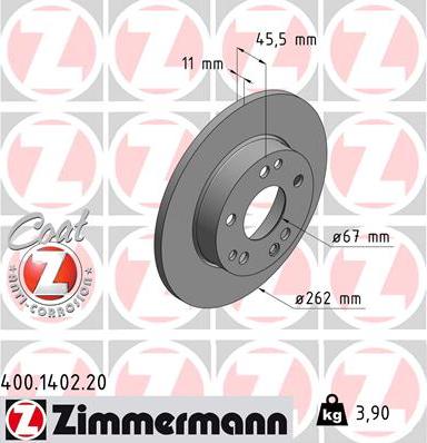 Zimmermann 400.1402.20 - Kočioni disk www.molydon.hr