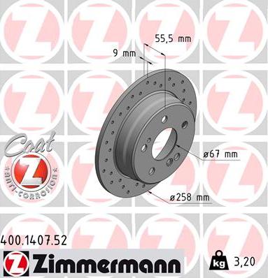 Zimmermann 400.1407.52 - Kočioni disk www.molydon.hr