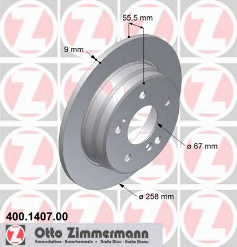 Zimmermann 400 1407 00 - Kočioni disk www.molydon.hr