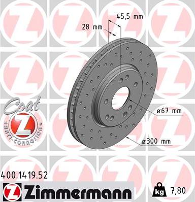 Zimmermann 400.1419.52 - Kočioni disk www.molydon.hr