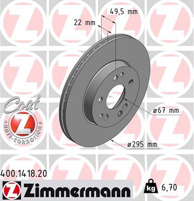 Zimmermann 400.1418.20 - Kočioni disk www.molydon.hr