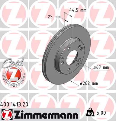 Zimmermann 400.1413.20 - Kočioni disk www.molydon.hr