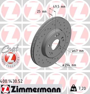 Zimmermann 400.1430.52 - Kočioni disk www.molydon.hr