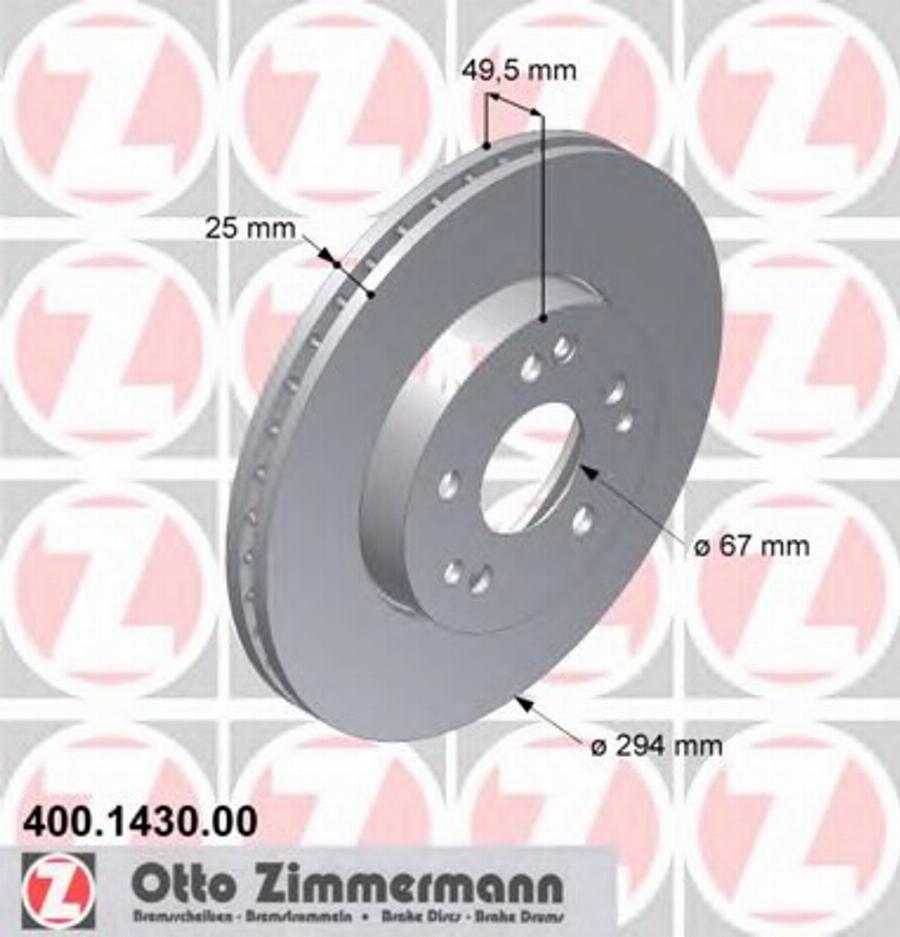 Zimmermann 400 1430 00 - Kočioni disk www.molydon.hr