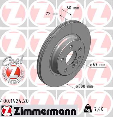 Zimmermann 400.1424.20 - Kočioni disk www.molydon.hr