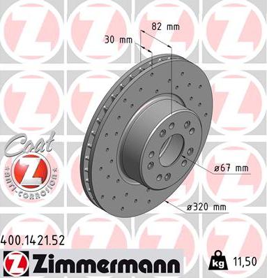 Zimmermann 400.1421.52 - Kočioni disk www.molydon.hr