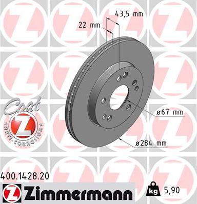 Zimmermann 400.1428.20 - Kočioni disk www.molydon.hr