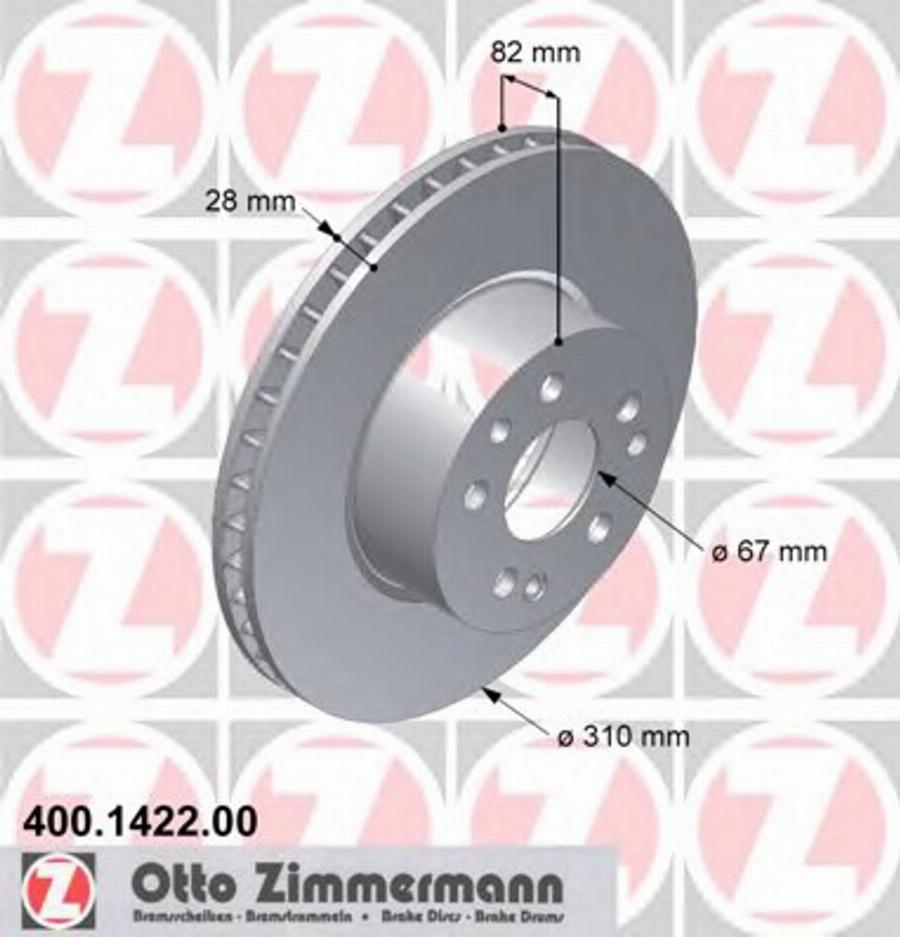 Zimmermann 400 1422 00 - Kočioni disk www.molydon.hr