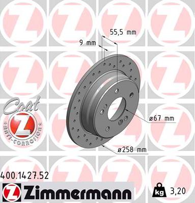 Zimmermann 400.1427.52 - Kočioni disk www.molydon.hr