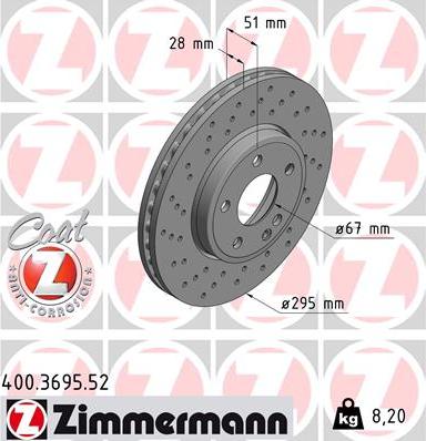 Zimmermann 400.3695.52 - Kočioni disk www.molydon.hr