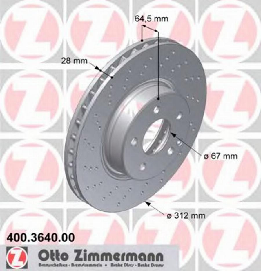 Zimmermann 400.3640.00 - Kočioni disk www.molydon.hr