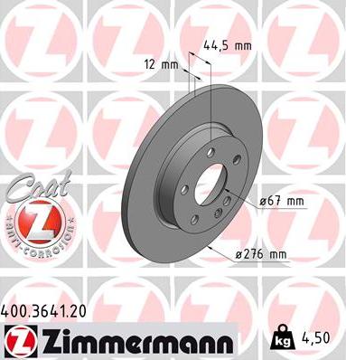 Zimmermann 400.3641.20 - Kočioni disk www.molydon.hr