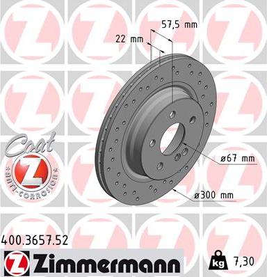 Zimmermann 400.3657.52 - Kočioni disk www.molydon.hr