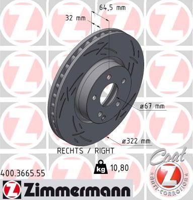 Zimmermann 400.3664.55 - Kočioni disk www.molydon.hr