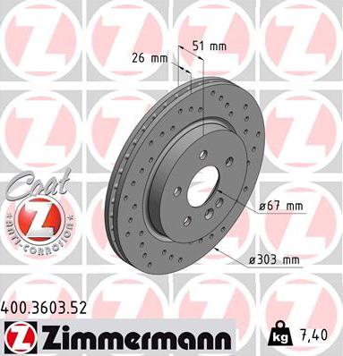 Zimmermann 400.3603.52 - Kočioni disk www.molydon.hr