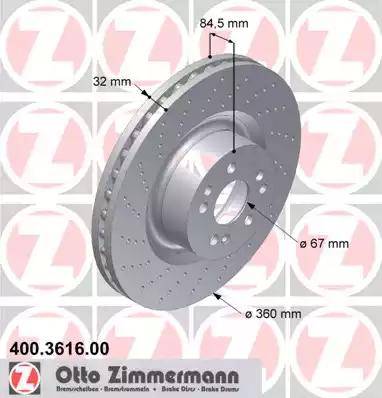 Zimmermann 400.3616.00 - Kočioni disk www.molydon.hr