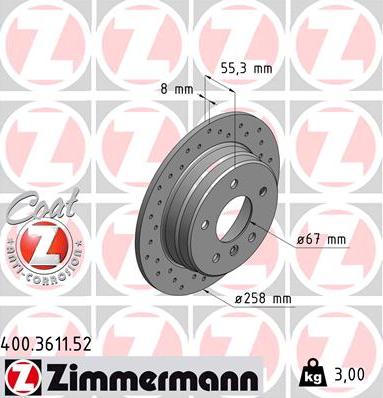 Zimmermann 400.3611.52 - Kočioni disk www.molydon.hr