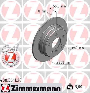 Zimmermann 400.3611.20 - Kočioni disk www.molydon.hr