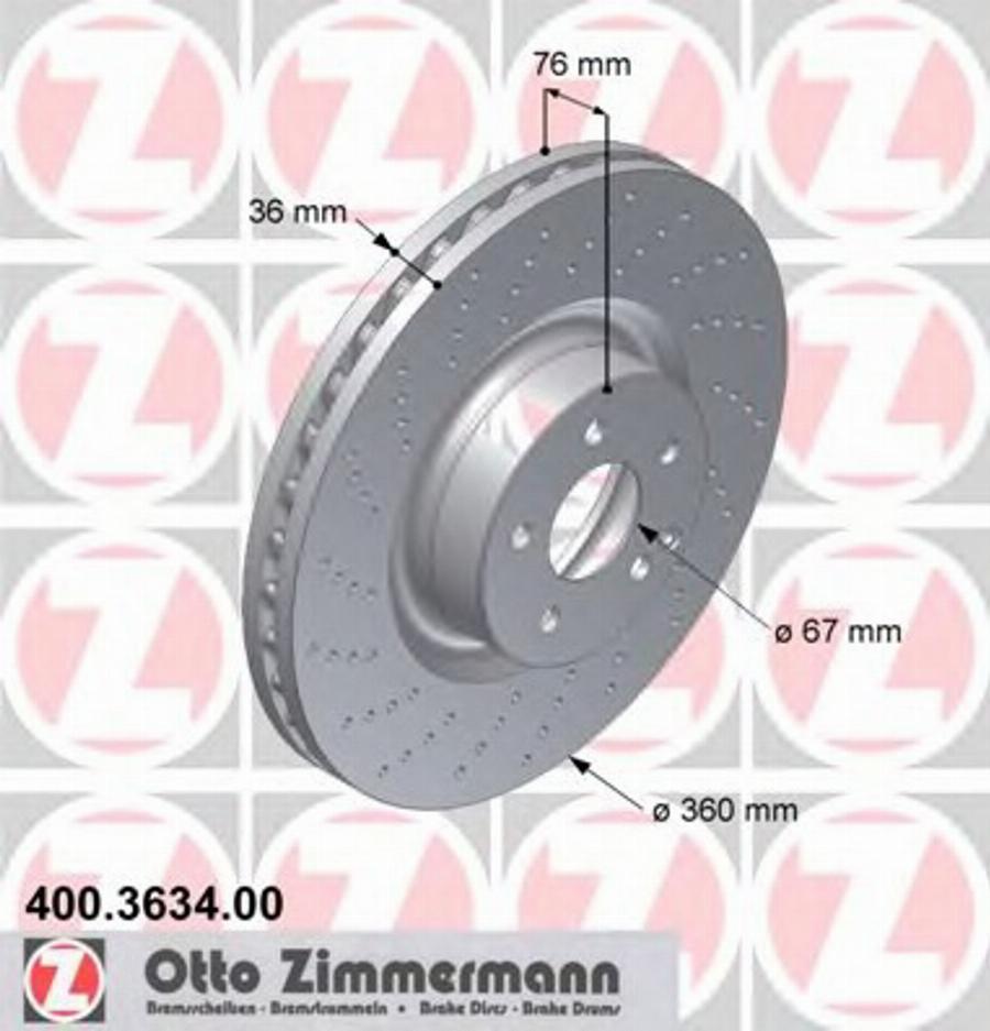 Zimmermann 400 3634 00 - Kočioni disk www.molydon.hr