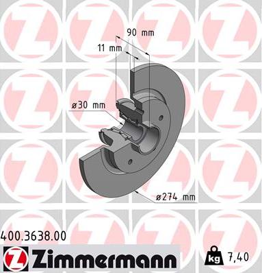 Zimmermann 400.3638.00 - Kočioni disk www.molydon.hr