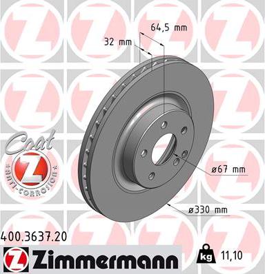 Zimmermann 400.3637.20 - Kočioni disk www.molydon.hr