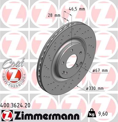 Zimmermann 400.3624.20 - Kočioni disk www.molydon.hr