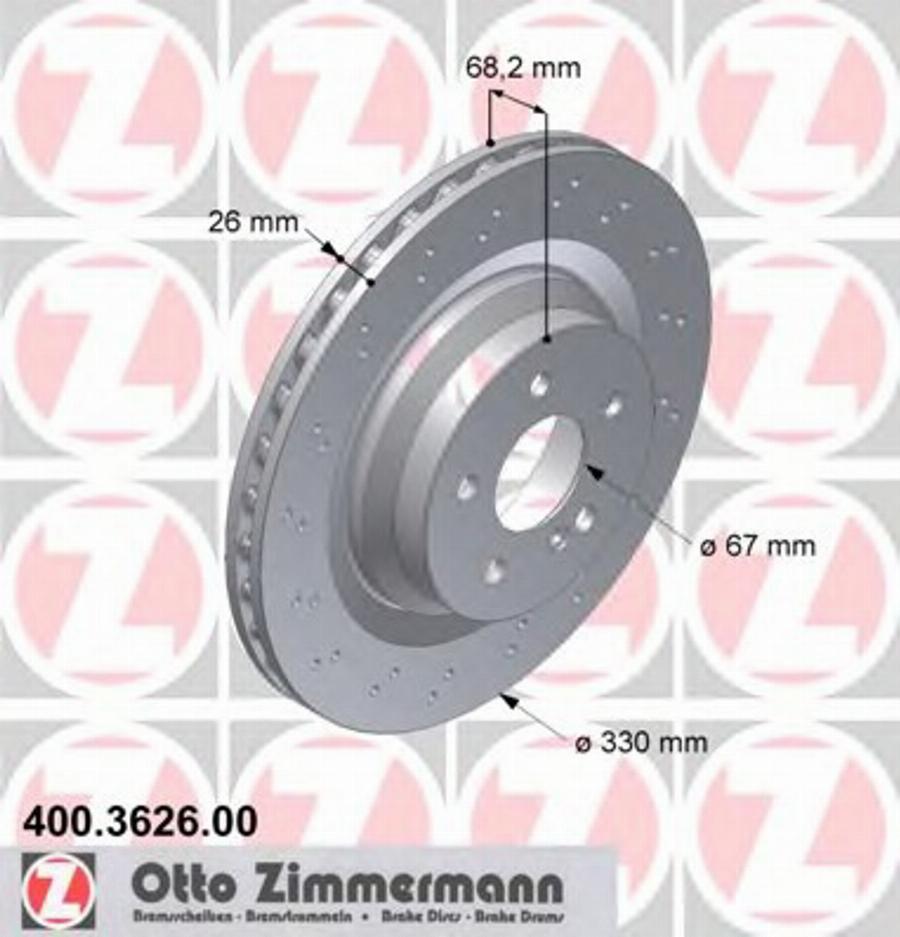 Zimmermann 400.3626.00 - Kočioni disk www.molydon.hr