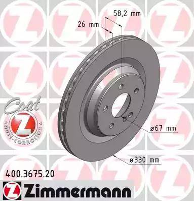 Zimmermann 400.3675.20 - Kočioni disk www.molydon.hr