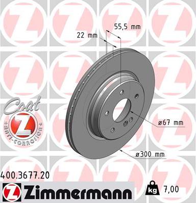 Zimmermann 400.3677.20 - Kočioni disk www.molydon.hr