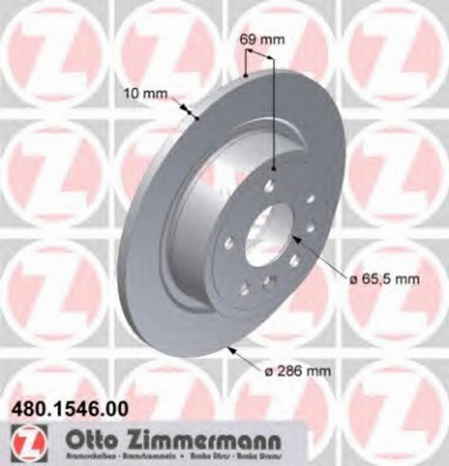 Zimmermann 480 1546 00 - Kočioni disk www.molydon.hr