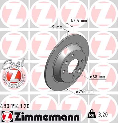 Zimmermann 480.1543.20 - Kočioni disk www.molydon.hr