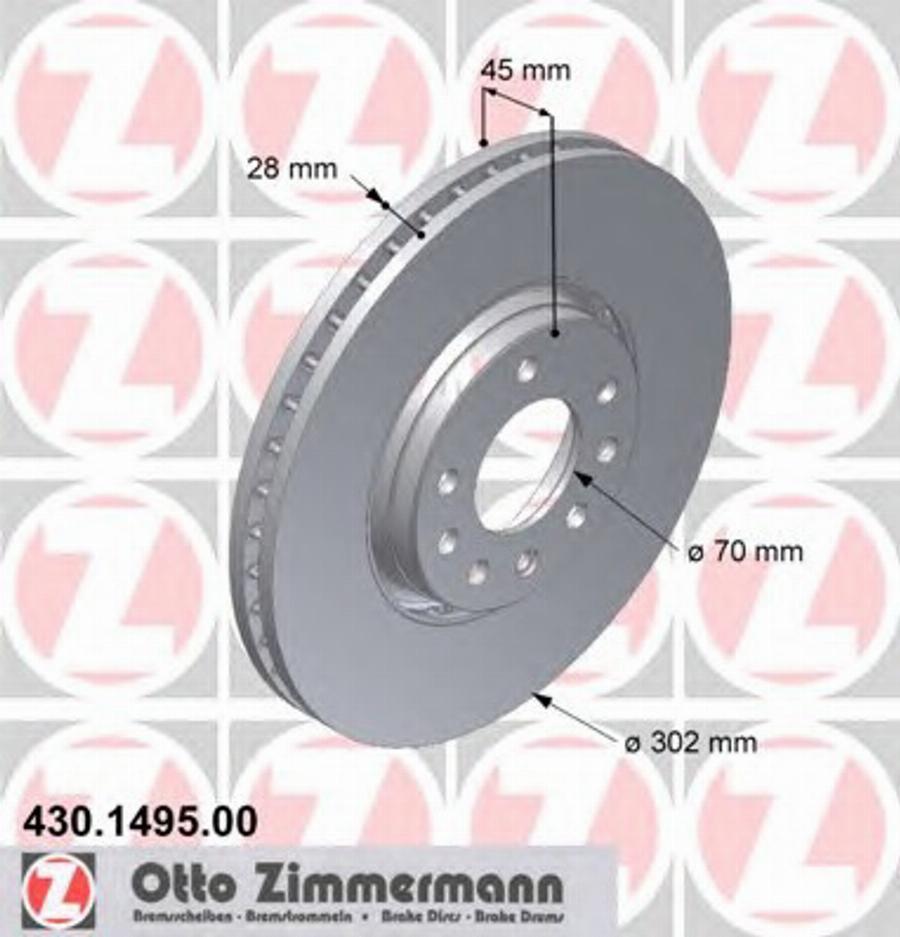 Zimmermann 430.1495.00 - Kočioni disk www.molydon.hr