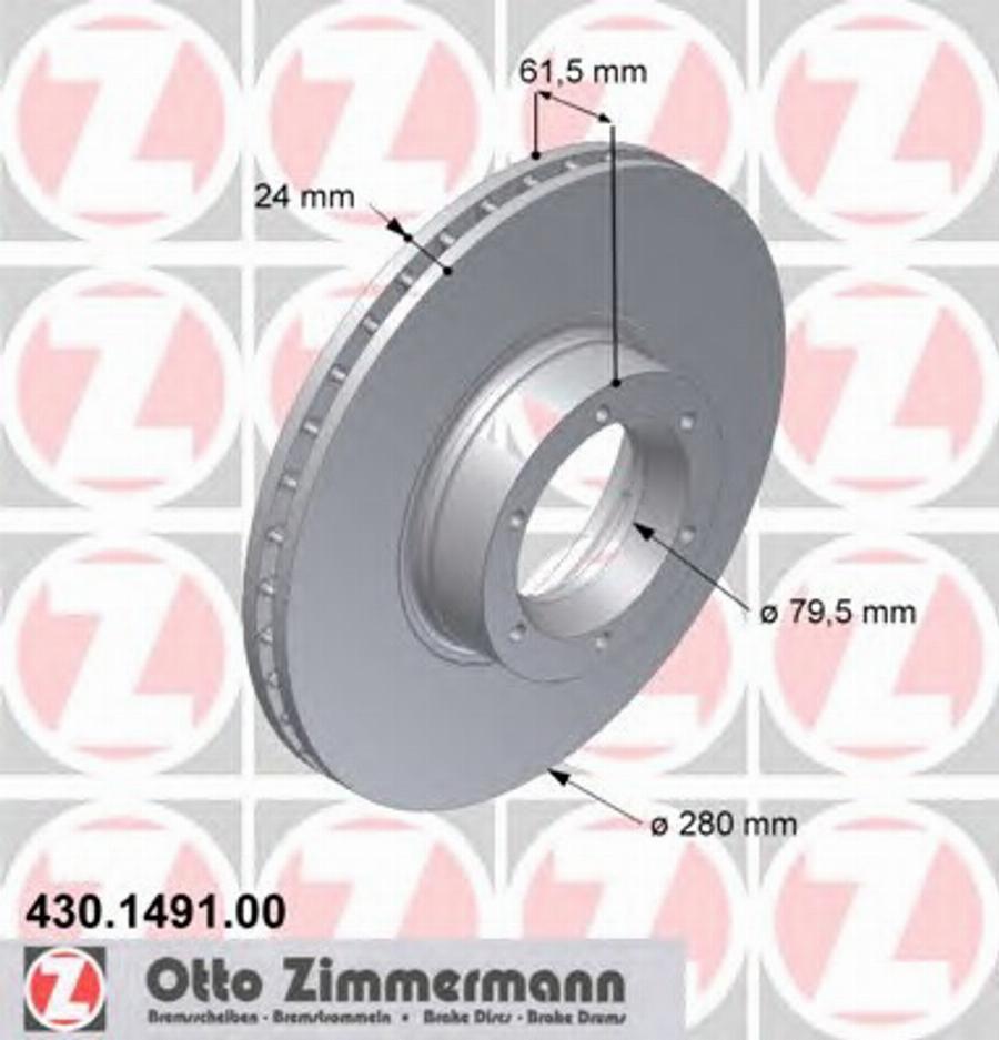 Zimmermann 430.1491.00 - Kočioni disk www.molydon.hr