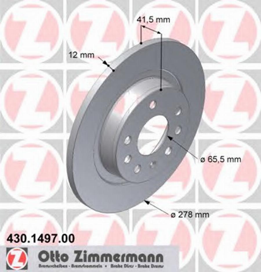 Zimmermann 430.1497.00 - Kočioni disk www.molydon.hr