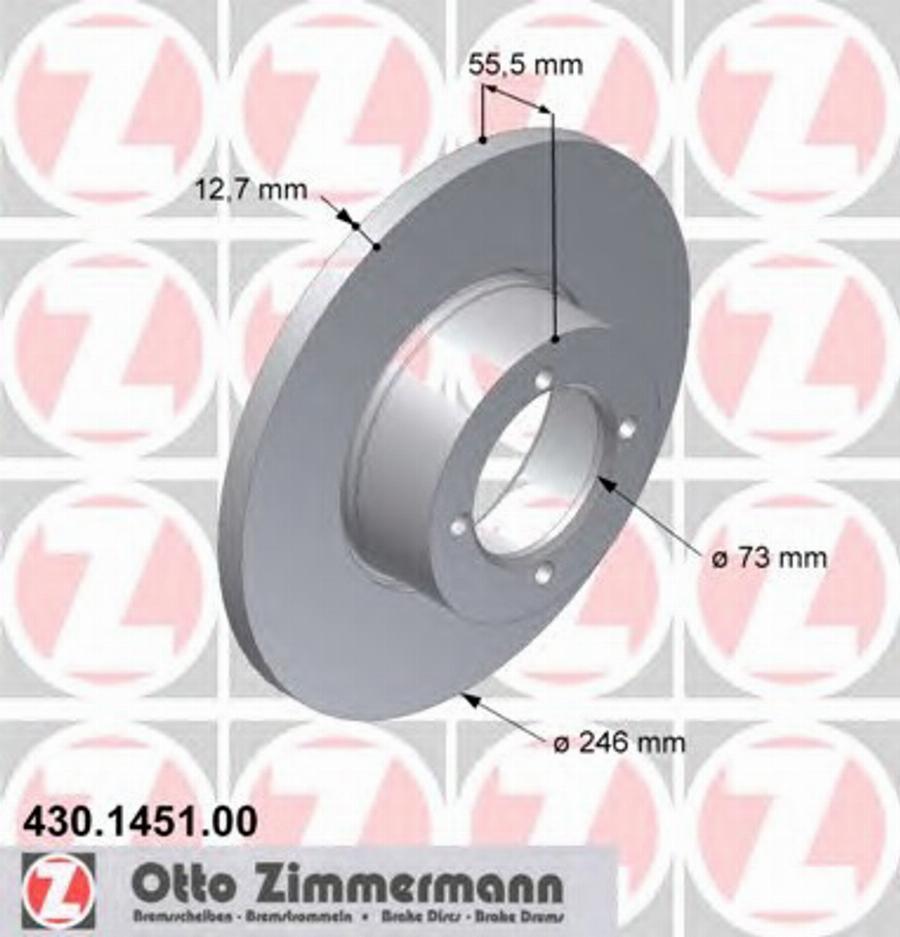 Zimmermann 430 1451 00 - Kočioni disk www.molydon.hr