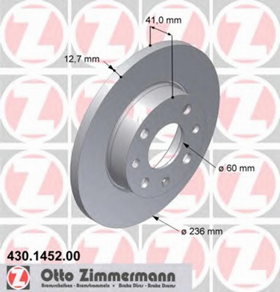 Zimmermann 430 1452 00 - Kočioni disk www.molydon.hr