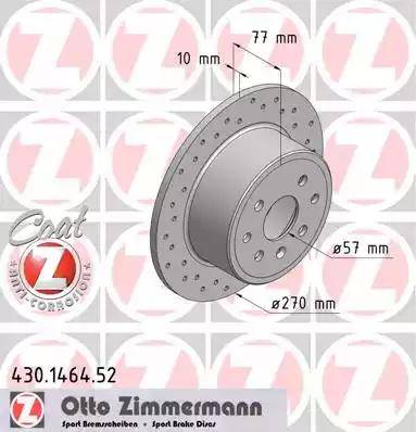 Zimmermann 430.1464.52 - Kočioni disk www.molydon.hr