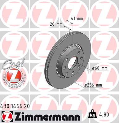 Zimmermann 430.1466.20 - Kočioni disk www.molydon.hr