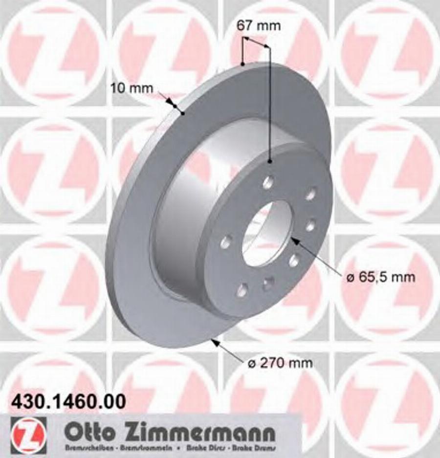 Zimmermann 430 1460 00 - Kočioni disk www.molydon.hr