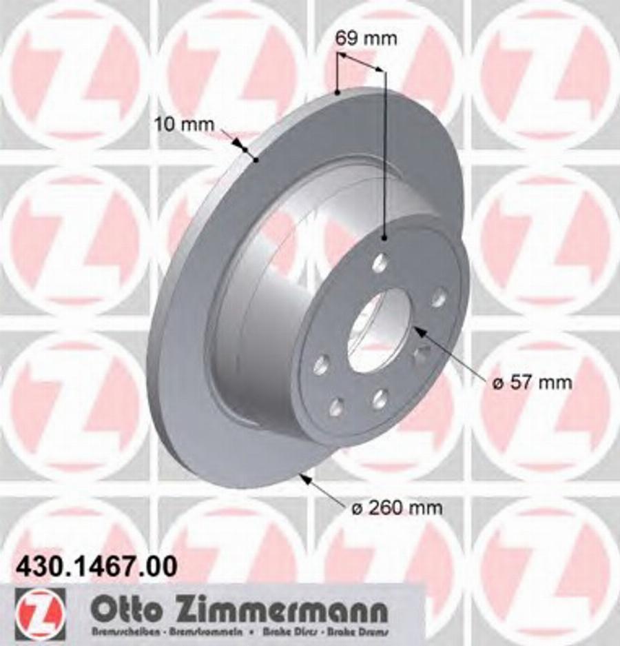 Zimmermann 430.1467.00 - Kočioni disk www.molydon.hr