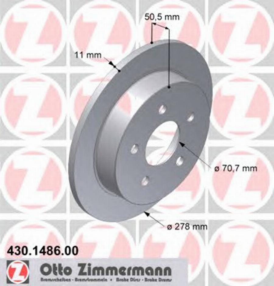 Zimmermann 430.1486.00 - Kočioni disk www.molydon.hr