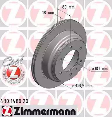 Zimmermann 430.1480.20 - Kočioni disk www.molydon.hr