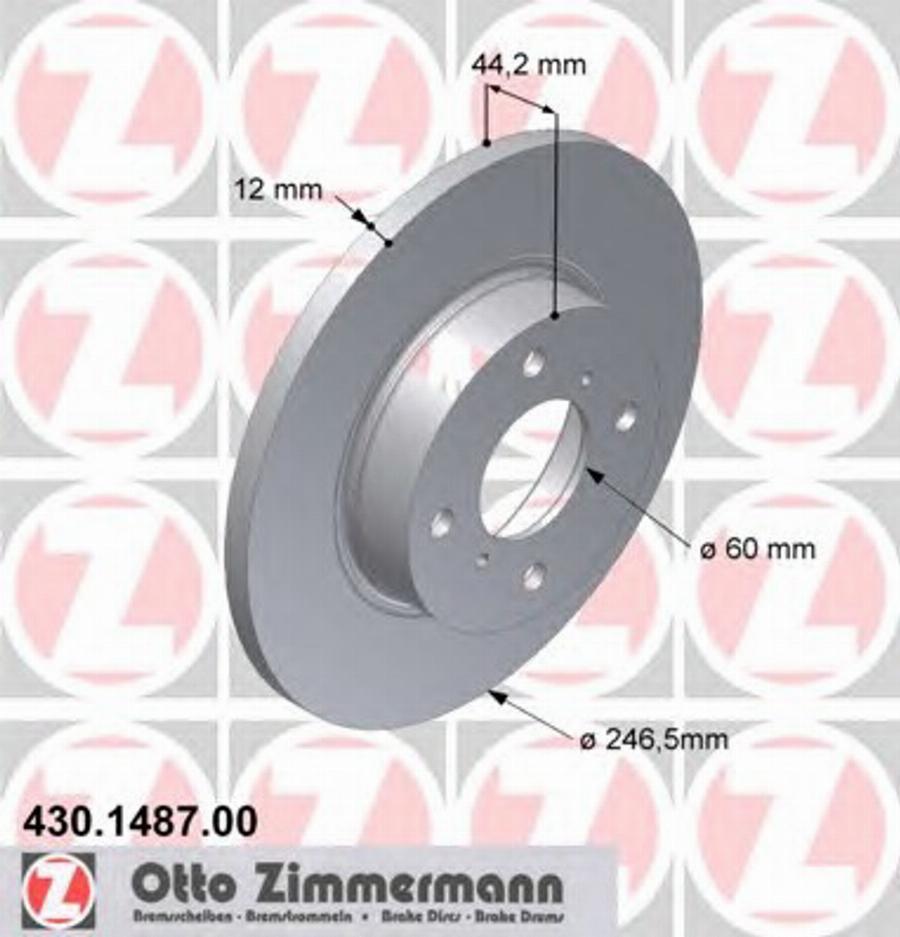 Zimmermann 430.1487.00 - Kočioni disk www.molydon.hr